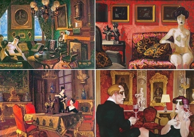 Quadros do pintor brasileiro Juarez Machado, cuja obra inspirou as cores do filme francês "O Fabuloso Destino de Amélie Poulain" (2001), de Jean-Pierre Jeunet - Reprodução