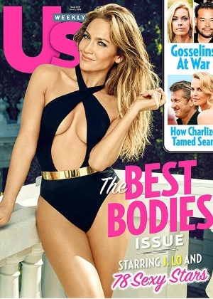Aos 45 anos, Jenniffer Lopez estampa a capa da "Us Weekly", que destaca os corpos mais bonitos
