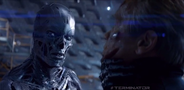 Cena do filme "O Exterminador do Futuro - Gênesis", que aparece no novo trailer divulgado por Arnold Schwarzenegger - Reprodução