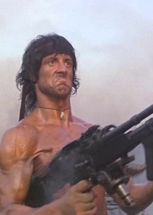 Sylvester Stallone em cena de "Rambo 2" - Divulgação