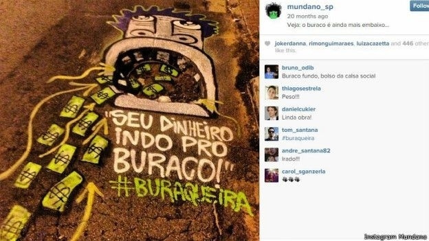 Em São Paulo, iniciativa #buraqueira visava pressionar o poder público - Reprodução