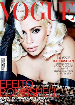 Kim Kardashian é capa e recheio da "Vogue Brasil"