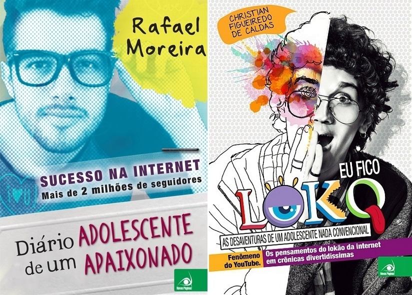 Os livros "Diário de Um Adolescente Apaixonado", de Rafael Moreira, e "Eu Fico Loko: As Desaventuras de Um Adolescente Nada Convencional", de Christian Figueiredo. As duas publicações foram lançadas juntas, em fevereiro, e são sucesso de vendas no país: a primeira já teve mais de 30 mil exemplares comercializados (balanço de abril) e a segunda bateu a marca de 100 mil unidades vendidas, de acordo com o autor - Divulgação