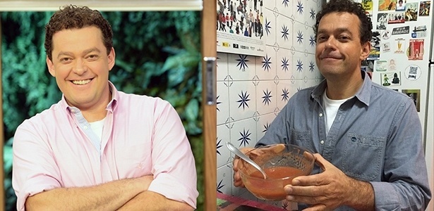 Fernando Rocha em foto do começo do ano e em foto de maio, após o "Afina, Rocha"