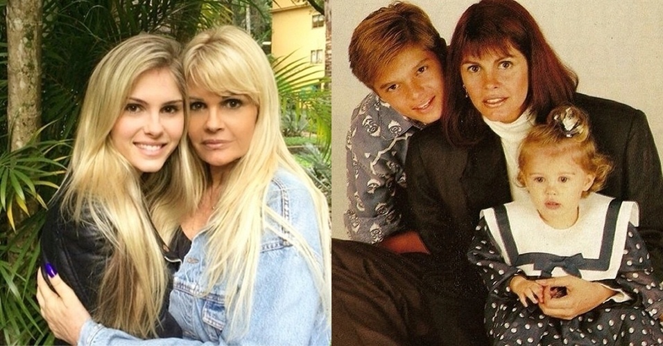 Antes e depois de Barbara Evans com a mãe, Monique Evans