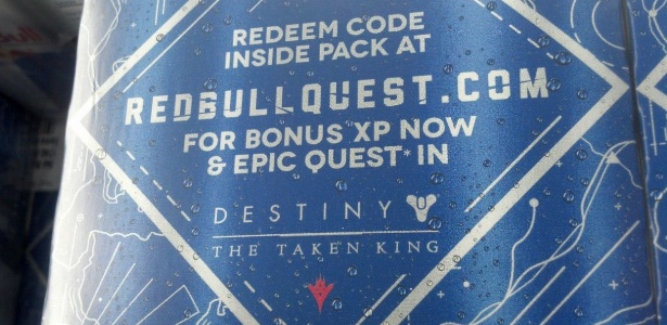 Banner do energético Red Bull traz logomarca de "Destiny: The Taken King" - Reprodução
