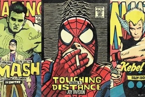 Artista transforma ícones como Morrissey, Ian Curtis e Billy Idol em personagens como Hulk, Homem-Aranha e Thor - Reprodução/BBC