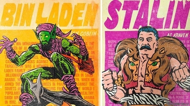 Bin Laden e Stálin se transforam nos vilões Duende Verde e Kraven, O Caçador - Reprodução/BBC