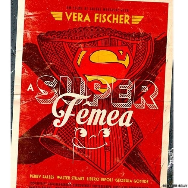 O artista também faz 'mashups' entre clássicos da pornochanchada com imagens de super-heróis - Reprodução/BBC