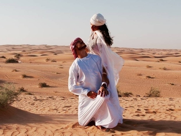 O casal Débora Nascimento e José Loreto, que se casou em segredo em Abu Dhabi