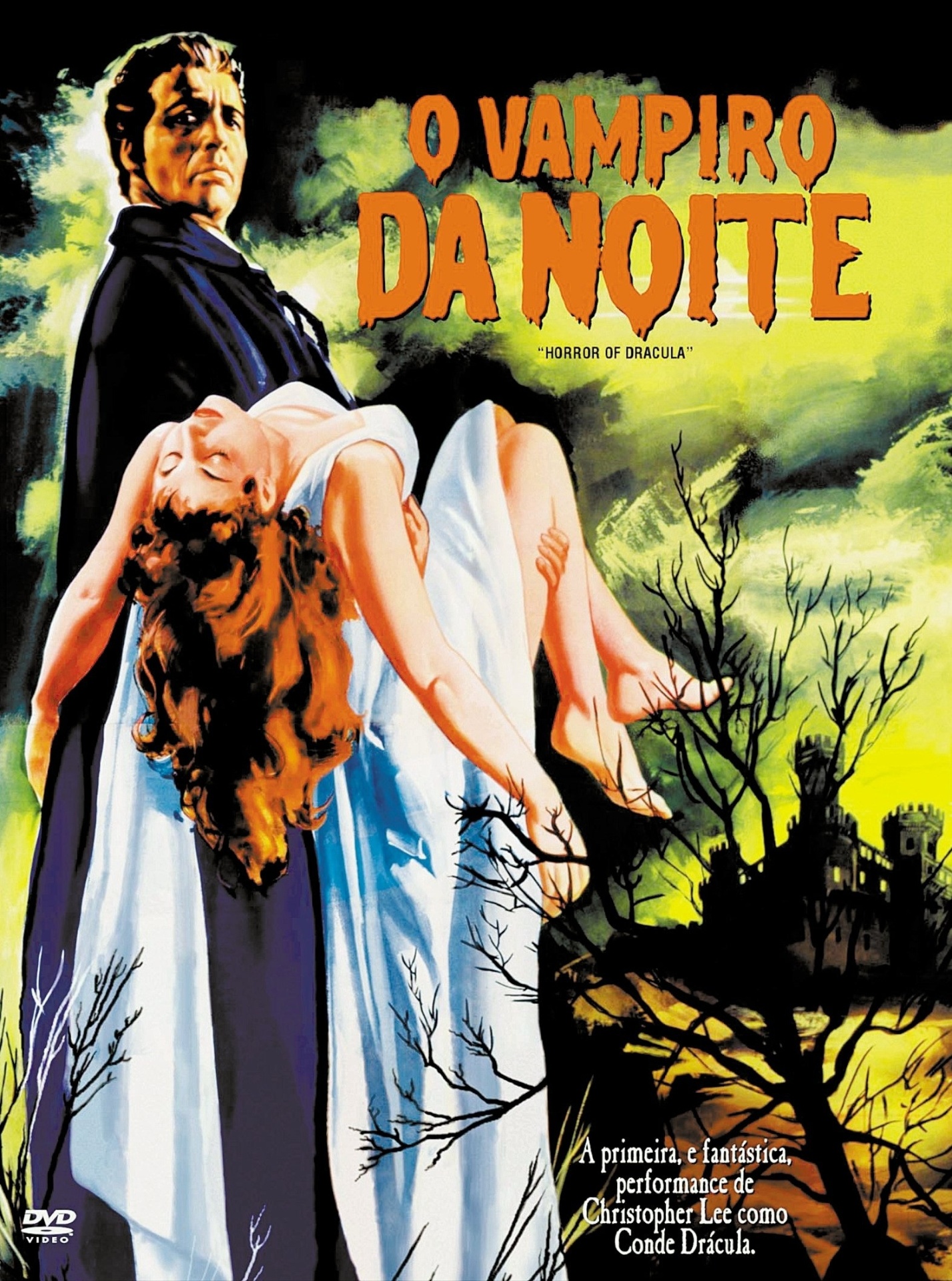 Capa do DVD do filme "O Vampiro da Noite" (1958), com Christopher Lee, e direção de Terence Fisher - Reprodução