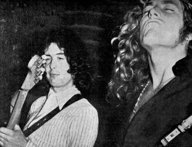 Jimmy Page e Robert Plant se apresentam na Índia, em 1972 - Junior Statesman/Reprodução