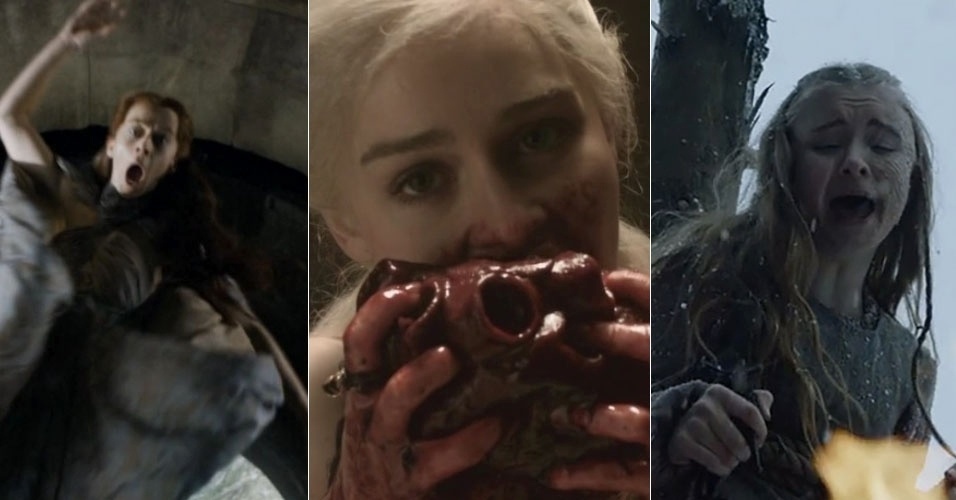 Montagem album das cenas mais chocantes de Game of Thrones
