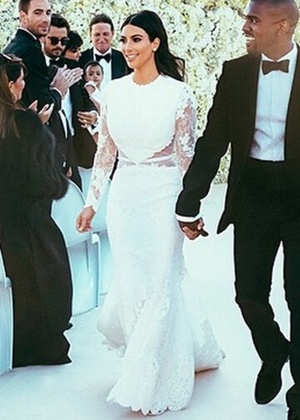 kim kardashian vestido de noiva