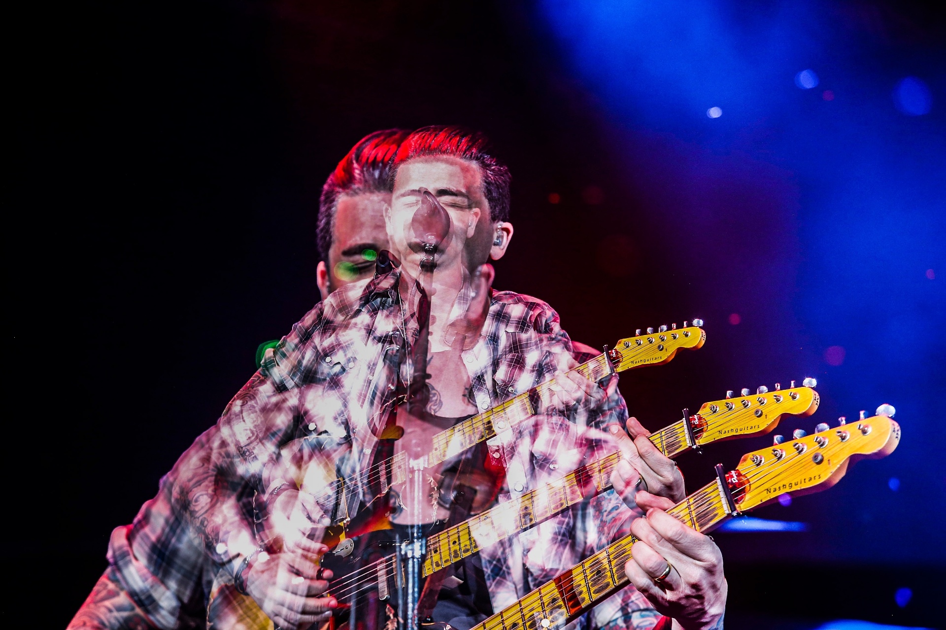 17.mar.2016 - Banda norte americana Dashboard Confessional se apresenta no Allianz Parque, em São Paulo, como numero de abertura para o Maroon 5 - Lucas Lima/UOL