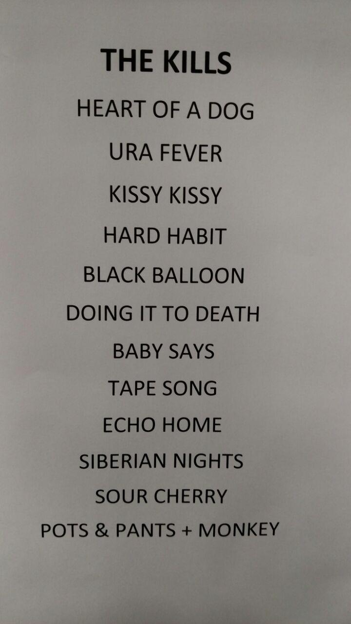 Repertório do show do The Kills - Marcela Ribeiro/UOL