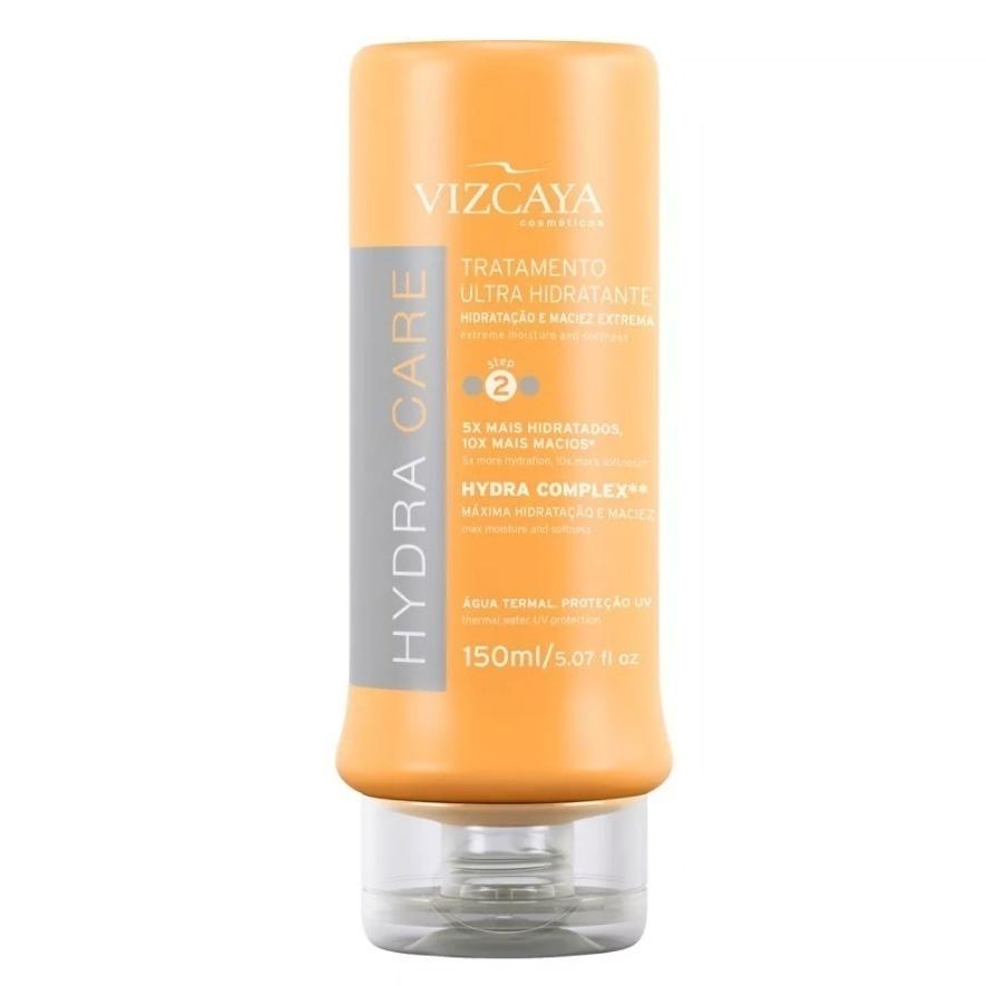 Máscara de Tratamento Ultra Hidratante Hydra Care: livre de parabenos, com proteção UV e água termal. R$ 32,90, Vizcaya, vizcaya.com.br - Divulgação