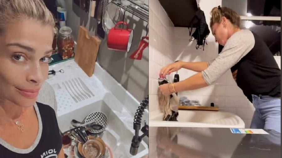 Grazi Massafera mostra louça suja e roupas para lavar - Reprodução/Instagram