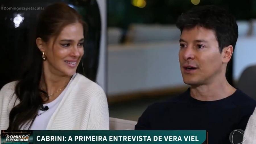 Vera Viel e Rodrigo Faro em entrevista ao Domingo Espetacular