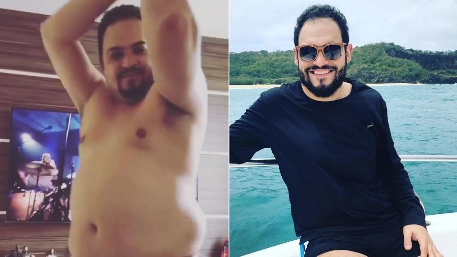 Matheus Ceará antes e depois da cirurgia de redução de peso - Montagem/Reprodução/Instagram/matheusceara