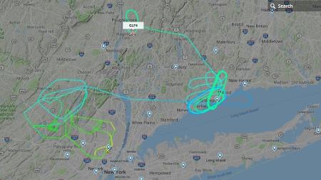 Site Flight Radar registra o trajeto que o jato de Post Malone fez antes de pousar - Reprodução/Flight Radar