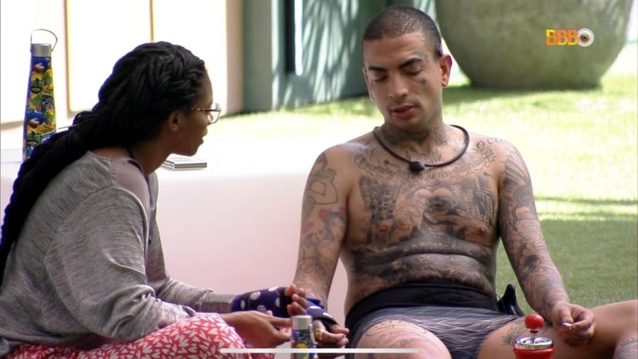 BBB 23: MC Guimê e Tina conversam sobre em quem votar - Reprodução/Globoplay
