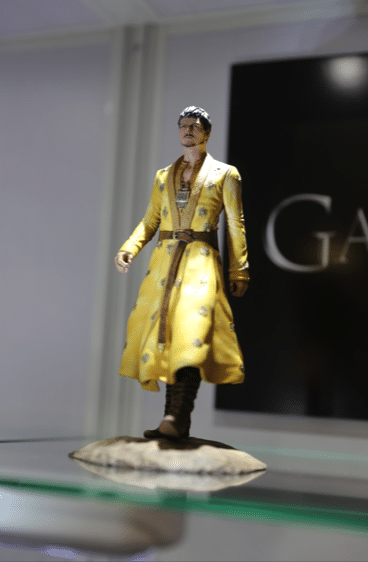 O personagem Oberyn Martel, de "Game of Thrones", em versão miniatura apresentada na San Diego Comic-Con; evento vai até domingo - Reprodução/Twitter oficial/@GameofThrones