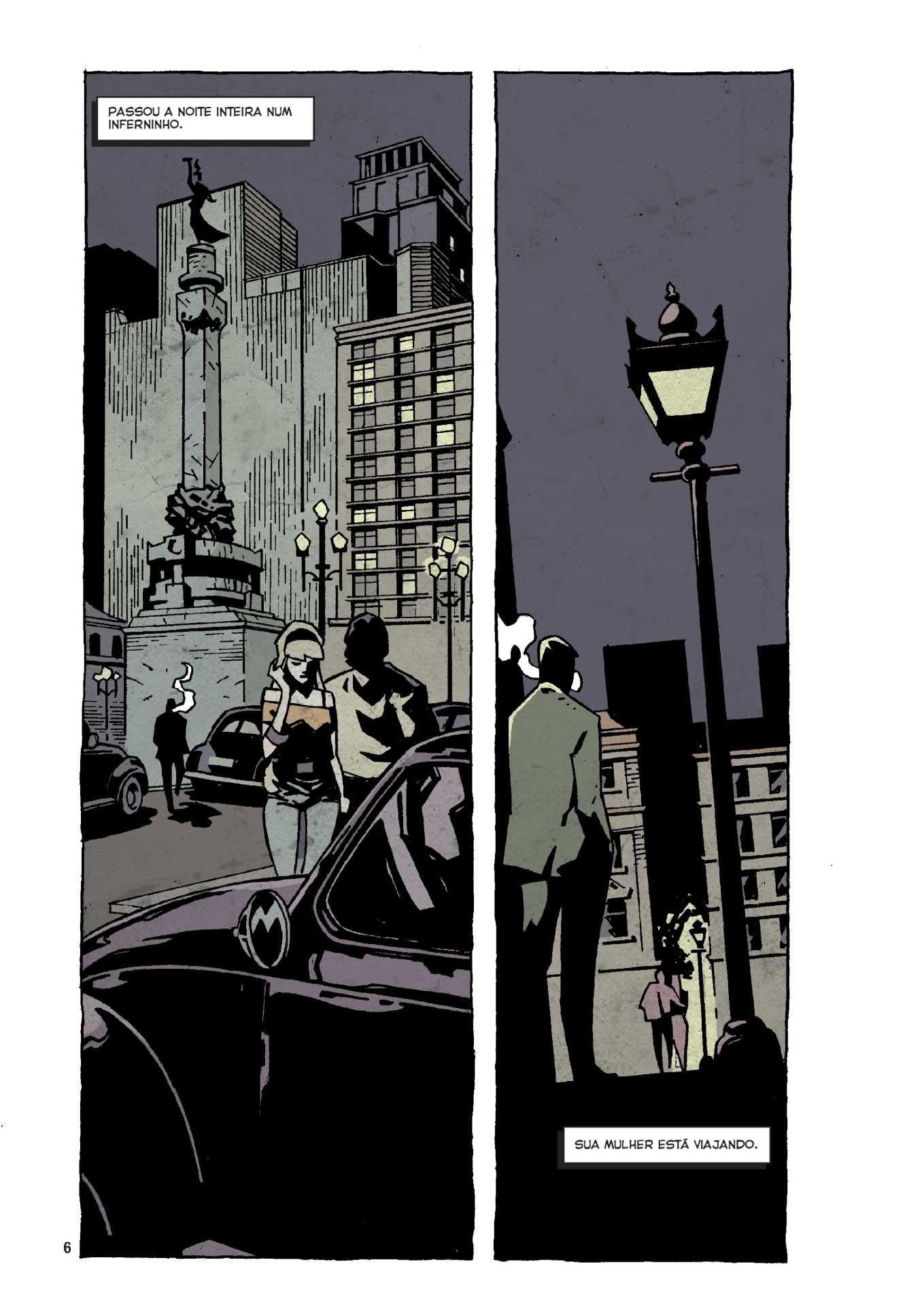 Cenas da graphic novel "Ditadura no Ar - Coração Selvagem" dos autores Raphael Fernandes e Rafael Vasconcellos - Divulgação