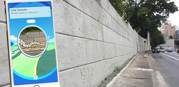 Ponto de referência no game "Pokémon GO", grafite já não existe mais - Pedro Henrique Lutti Lippe/UOL