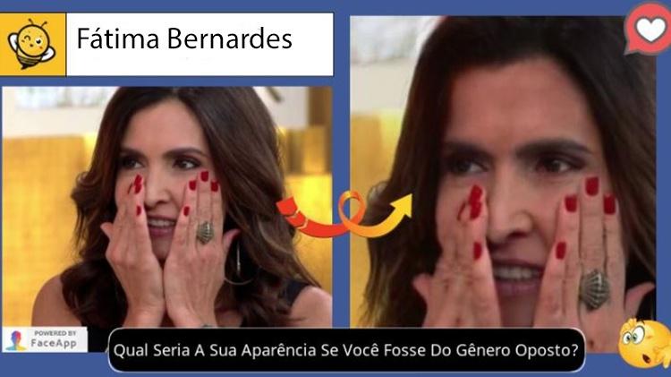 Fátima Bernardes se fosse homem, segundo brincadeira no Facebook - Reprodução - Reprodução