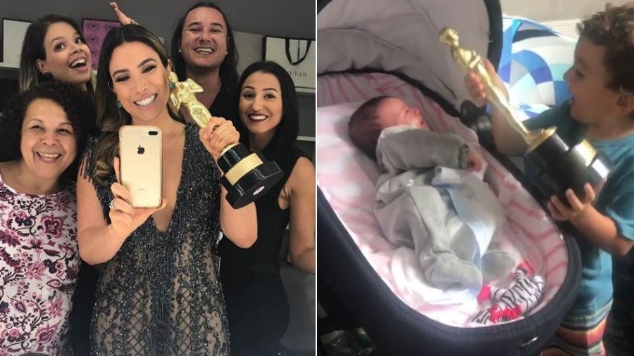 Patrícia Abravanel ganha Troféu Imprensa e mostra filho todo orgulhoso - Reprodução/Instagram
