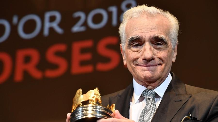 O diretor Martin Scorsese recebe a "Carruagem de Ouro" no Festival de Cannes 2018 - AFP/YANN COATSALIOU