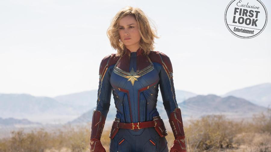 Brie Larson aparece como Capitã Marvel em fotos divulgadas pela revista Entertainment Weekly - Reprodução/Entertainment Weekly