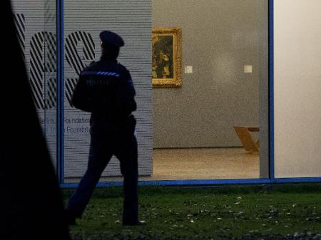 Parede vazia no museu Kunsthal, em Roterdã, onde sete pinturas foram roubadas em 2012 - AFP