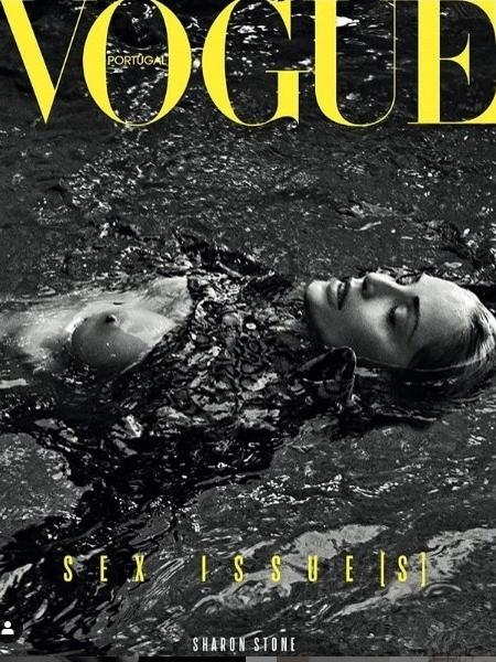Sharon Stone na capa da Vogue Portugal - Divulgação