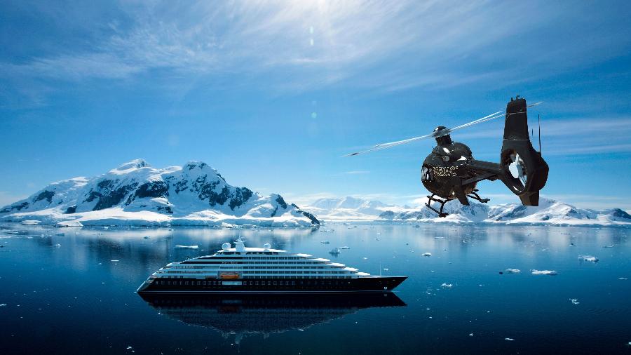 Primeiro iate marítimo da empresa australiana Scenic Luxury Cruises, o Scenic Eclipse  - Divulgação