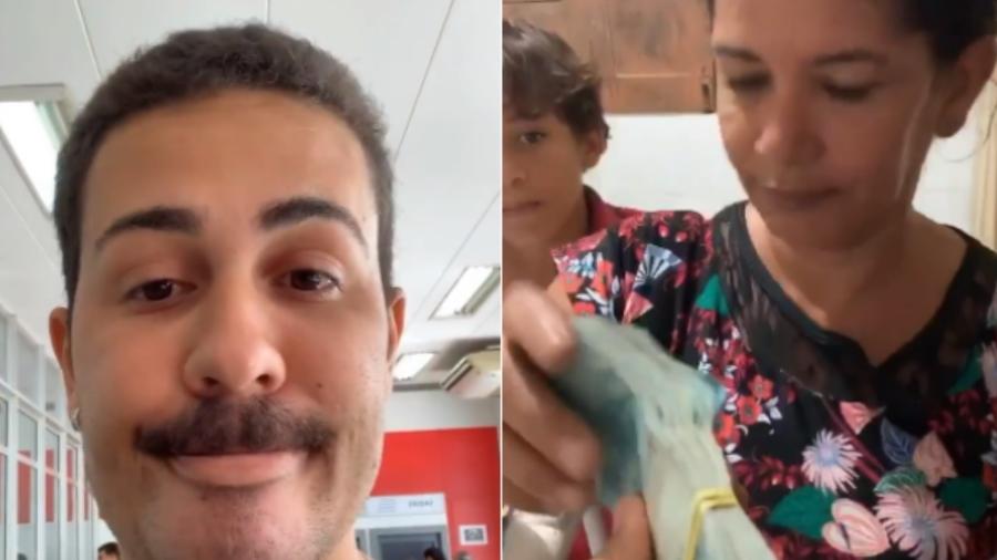 Carlinhos Maia saca dinheiro e entrega a fã - Reprodução/Instagram