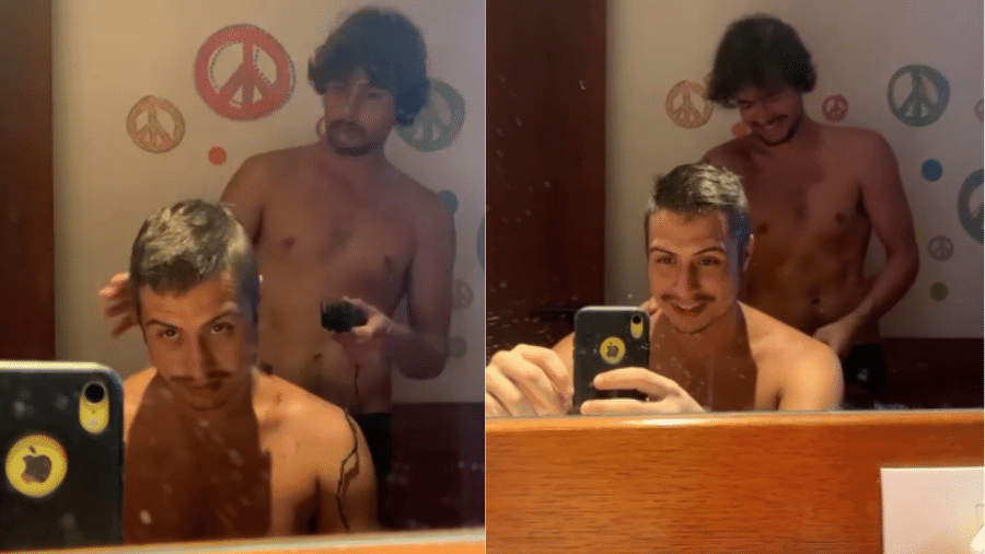 Rafa e Francisco Vitti mostraram momento divertido em tentativa do mais velho de cortar o cabelo do caçula  - Reprodução/Instagram/@rafavitti