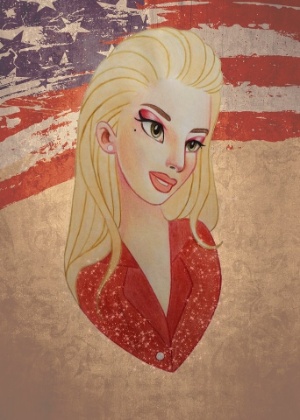 Ilustração de Gaga feita por amazonense e divulgada no Facebook oficial da cantora - Reprodução/Facebook/Alef Vernon Illustration