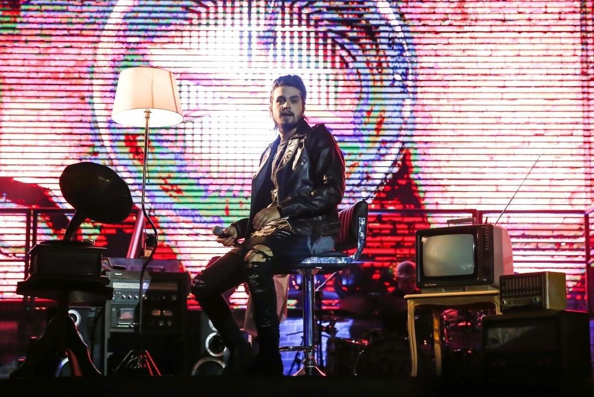 O cantor Luan Santana cantou com Sandy em um show neste final de semana, no Espaço das Américas, durante o lançamento da turnê "1977"  - Manuela Scarpa/Brazil News