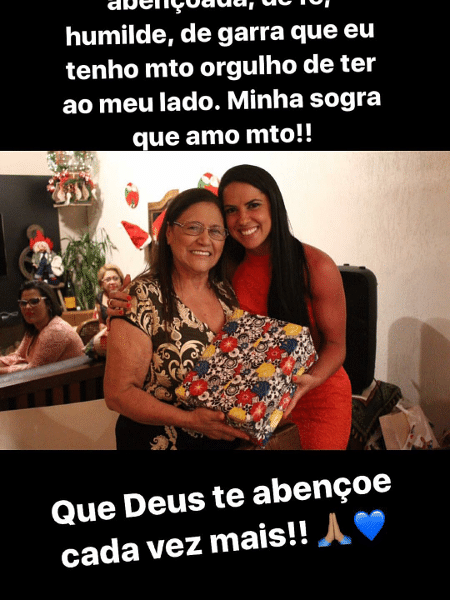 Graciele Lacerda posta mensagem carinhosa para Dona Helena - Reprodução/Instagram - Reprodução/Instagram