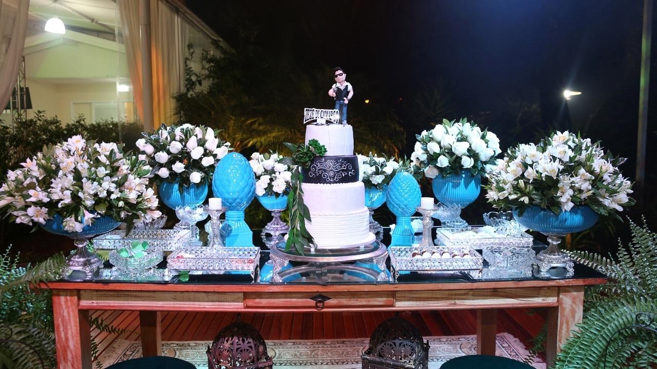 Detalhe da decoração da festa surpresa de Zezé di Camargo que aconteceu nesta quinta-feira (17), no Espaço Mosaico, em Cotia, São Paulo - Deividi Correa/Ag.News