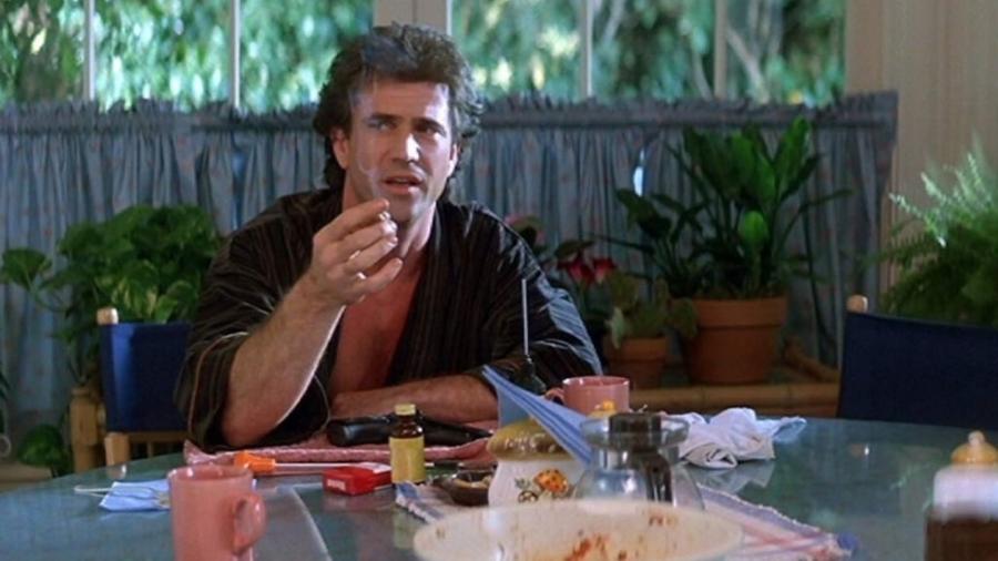 Mel Gibson em "Máquina Mortífera 2" (1989) - Divulgação