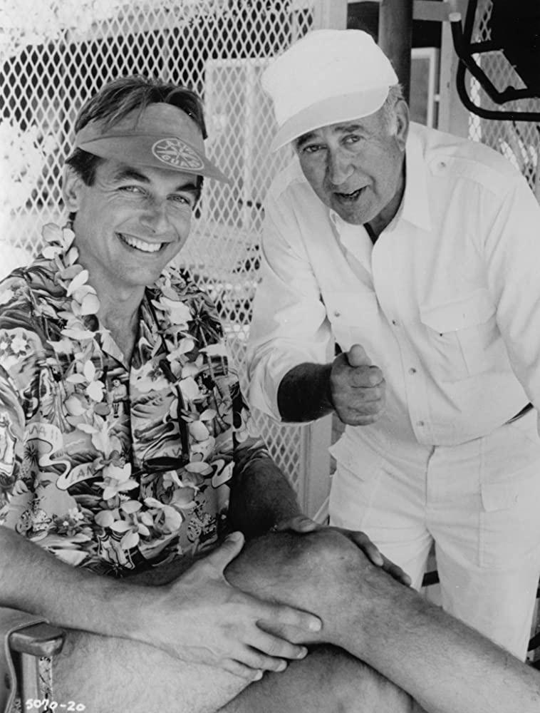 Com Mark Hermon no set de 'Curso de Verão' em 1987 - Paramount Pictures - © 1987