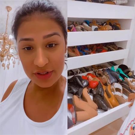 Simone exibe closet repleto de calçados - Reprodução / Instagram