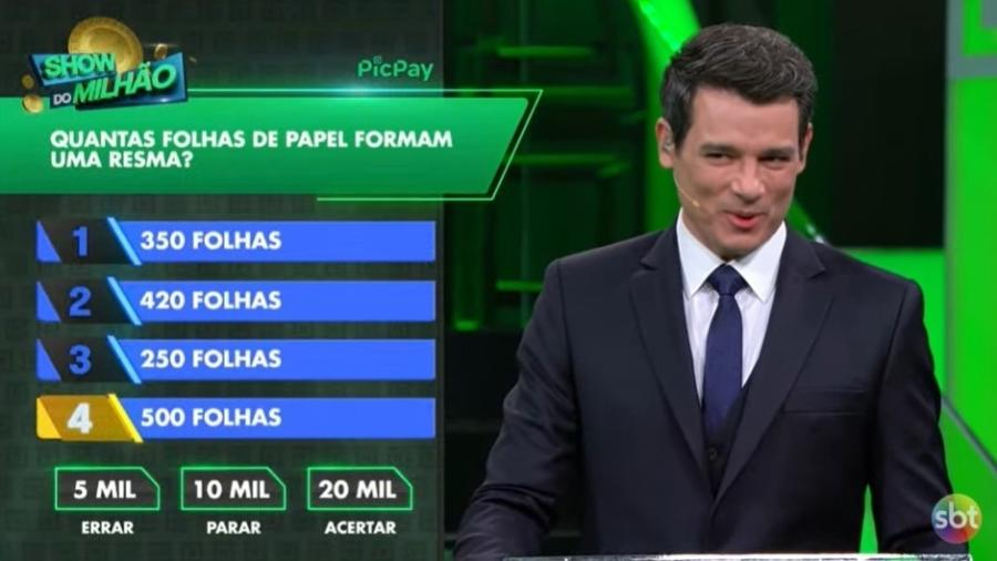 Celso Portiolli rebate critica a jogadores do Show do Milhão