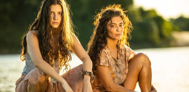 Juma (Alanis Guillen) e Maria Marruá (Juliana Paes) em 'Pantanal'