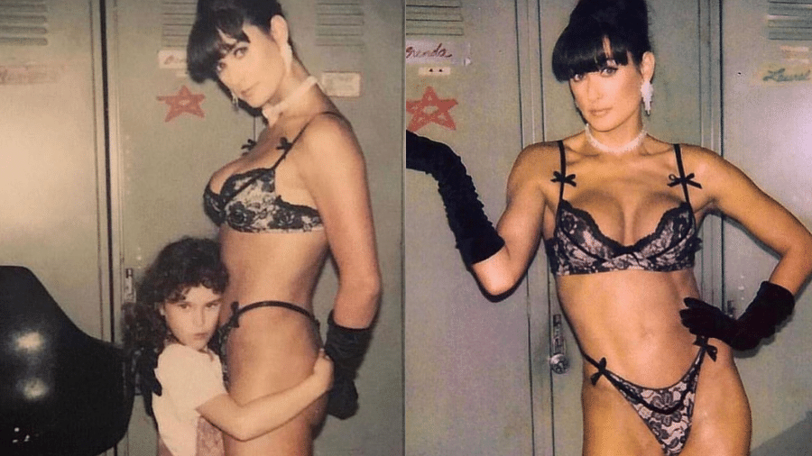 Filha de Demi Moore mostra fotos inéditas da mãe no set de 'Striptease'