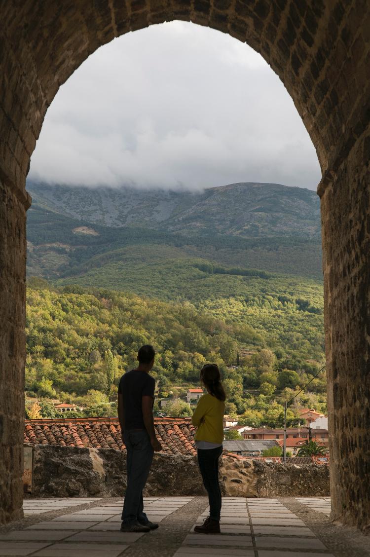 Vista da igreja de Santa María de las Aguas, em Hervás