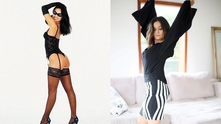 No fim dos anos 90, a morena mascarada chamou a atenção do público ao surgir no vespertino "H" de lingerie, máscara e chicotinho na mão. Suzana Alves, a Tiazinha, depilava os homens a sangue frio na atração comandada por Luciano Huck. Capa da "Playboy" por duas vezes, ela é a segunda capa mais vendida. Atualmente, ela está de volta à TV como uma das participantes do programa "Dancing Brasil" - Reprodução